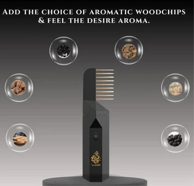 Bakhoor Rechargeable Perfume Smart Hair Comb and Diffuser